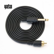 Yaba silicona estiramiento 4.5RCA cable de clip de tatuaje negro